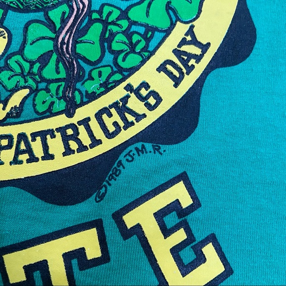 Vintage Irish State University St. Patrick’s Day Single Stitched T-Shirt Men’s L - Picture 6 of 7
